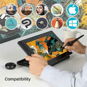 HUION Kamvas Pro 12 GT-116 Pen Tablet Monitor Art Graphics Drawing